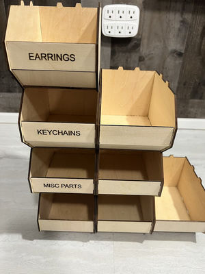 현대적인 디자인과 사무실 용품 저장용으로 된 목재 데스크톱 조직기 저장용품