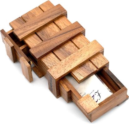 이중 마법 상자 뇌 티저 숨겨진 상자와 맞춤형 단단한 나무 상자