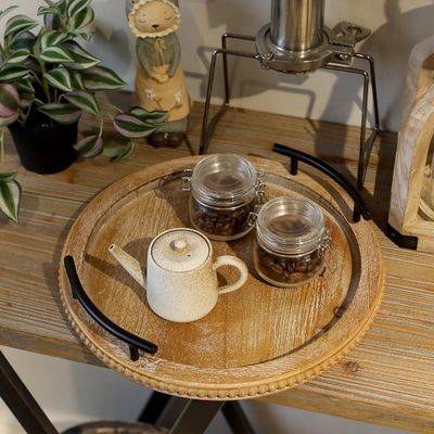 홈 레스토랑 바 호텔 웨딩 목재 평면 색상 접시 트레이 손잡이 장식