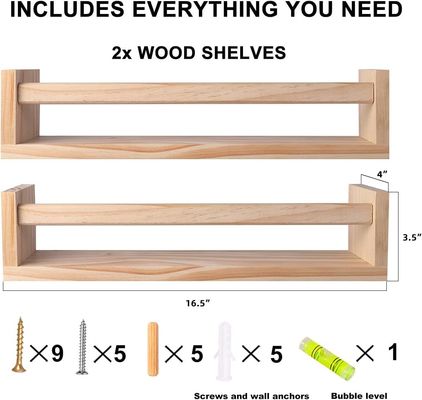 메일 포장 가정 장식 및 유치실 선반 2 천연 목재 부동 벽 책상