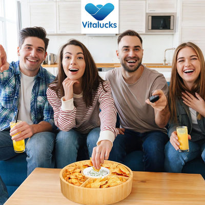 202407 세라믹 그릇과 함께 둥근 대나무 서비스 트레이 샘플 요금 무료 또는 반환