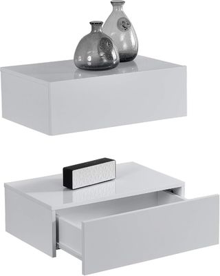 편리한 복도 저장 고형 나무 벽 떠있는 선반 드로이 46 x 30 x 15cm