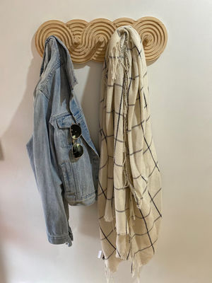 핸드메이드 중세 현대 호두 코트 랙 코트 모자와 가방 거실