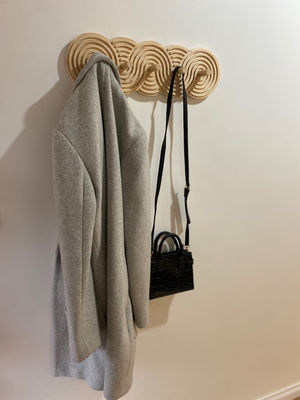 핸드메이드 중세 현대 호두 코트 랙 코트 모자와 가방 거실