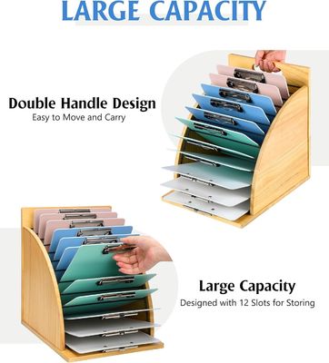 교실 및 사무실용 다기능 목재 클립보드 조직기