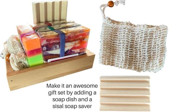 올 시즌 14 조각 수작업 나무 비누 선물 세트 무료 샘플 내일 제공