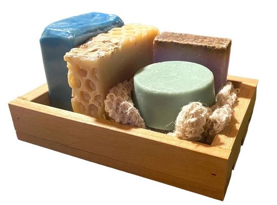 올 시즌 14 조각 수작업 나무 비누 선물 세트 무료 샘플 내일 제공