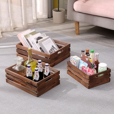 가정 장식 화면 기술로 3 개의 목재 상자 팔렛의 사용자 지정 세트