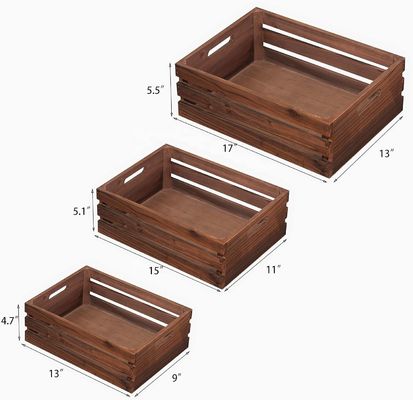 가정 장식 화면 기술로 3 개의 목재 상자 팔렛의 사용자 지정 세트