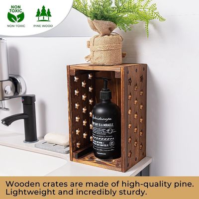 책 보관용 목재 상자 사용자 지정 로고 용납 장식용 둥지 목재 상자