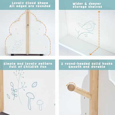 기능적 디자인 다기능 어린이 책용 목재 책상