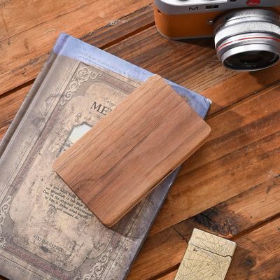 검은 호박 나무 자기 닫기 나무 비지니스 카드 소지