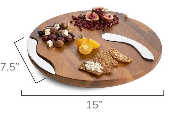 사용자 지정 로고 용납 된 둥근 갈래 아카시아 절단 보드