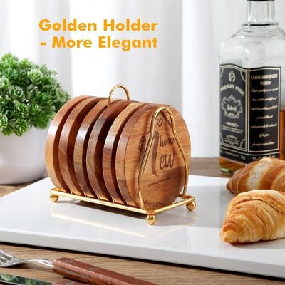 인쇄 주문 9cm 둥근 바 가정용 음료 코스터 목재 대나무 코스터