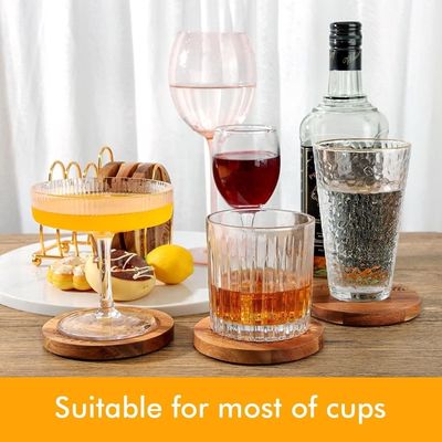 인쇄 주문 9cm 둥근 바 가정용 음료 코스터 목재 대나무 코스터