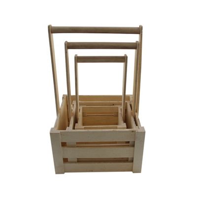 휴대용 과일 조직을 위한 주문형 고대 나무 소나무 저장 바구니