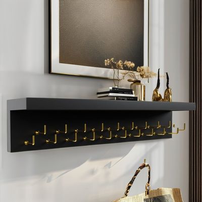 목재 트로피 디스플레이 가전 메달 목걸이와 갈고리있는 트로피 선반