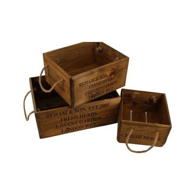 30*24.5*15cm 맞춤형 레이저 gravure와 함께 빈티지 미완성 소나무 나무 상자 상자