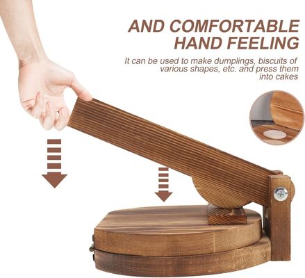 10 인치 아카시아 나무 토틸라 프레스 메이커 가공 멕시코 토틸레라 보증