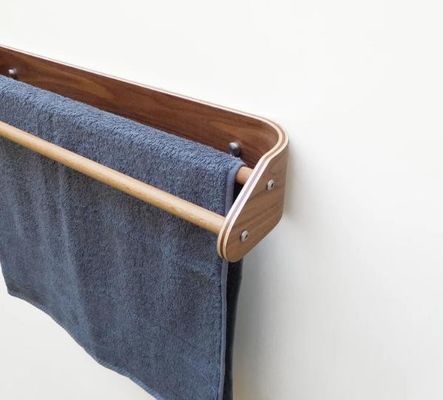 목재의 맞춤형 이중 수건 막대기 벽에 장착 된 욕실 수건 기기