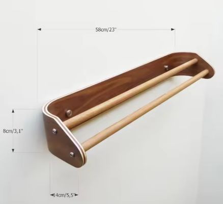 목재의 맞춤형 이중 수건 막대기 벽에 장착 된 욕실 수건 기기