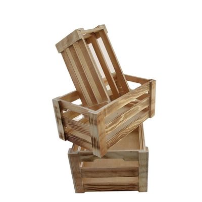 견고하고 내구성있는 나무 과일 상자 21x10x10cm 21x10x11.2cm 31.2x20.3x14cm 과일