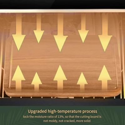 17x12 12x10 12x7 인치 두꺼운 목재 컷보드 손잡이와 주스 굴레가 있는 3개 세트