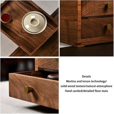 실크 스크린 인쇄 된 목재 데스크톱 저장 상자