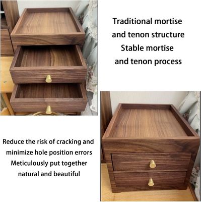 실크 스크린 인쇄 된 목재 데스크톱 저장 상자