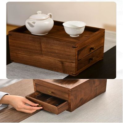 실크 스크린 인쇄 된 목재 데스크톱 저장 상자