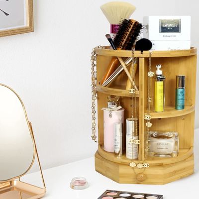 202407 조정 가능한 선반 및 드라이버 빗자루 회전용 메이크업 조직기 가전품