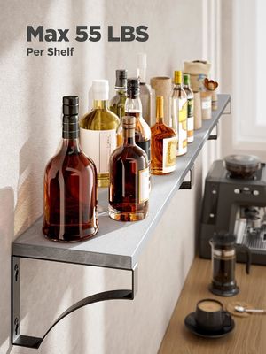 농장 촌락 나무 떠있는 선반 3 개 세트 식사실 보관 최대 55lbs