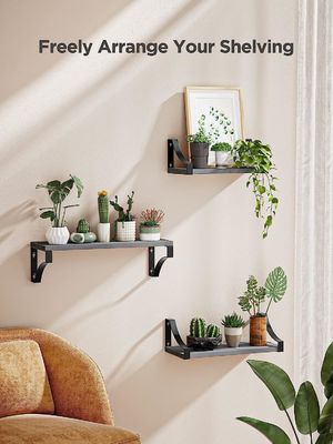 농장 촌락 나무 떠있는 선반 3 개 세트 식사실 보관 최대 55lbs