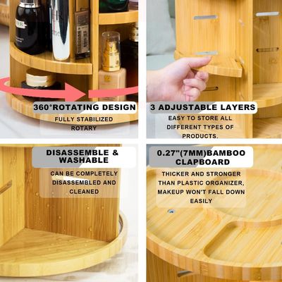 조정 가능한 바니티 메이크업 홀더 랙 화장품 저장 디스플레이 박스 사용자 지정 로고 허용