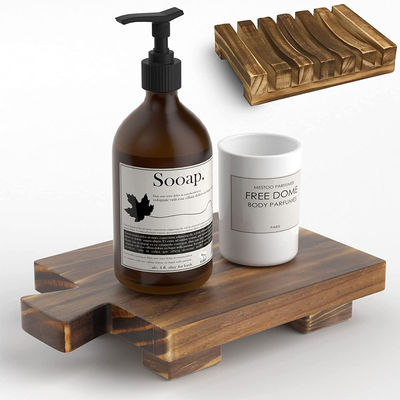 작은 목재 트레이 기판 서드 장식용 목재 리저에 대한 서드 부엌 비누 접시 홀더