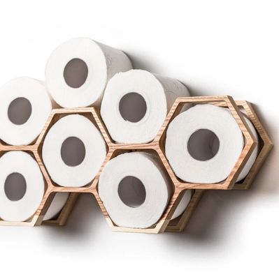 홈 가구 목재 꿀집 벽 장착 튜브 저장 장치와 함께 화장실 종이에 보관