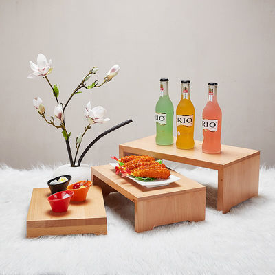 OEM ODM 25x39cm 오크 나무 쿠키 케이크 디저트 서드 오후 차 시간