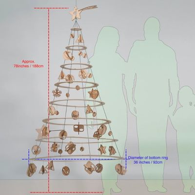 우리의 나무 알베렐로 크리스마스 트리 사용자 정의 로고로 축제 분위기를 만들어