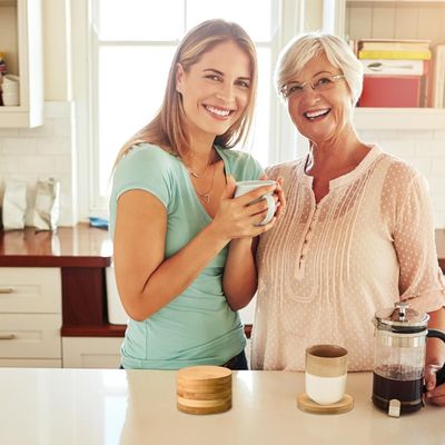 맞춤형 주방 사각형 둥근 차컵 패드 세트 인쇄와 함께 대나무 나무 코스터