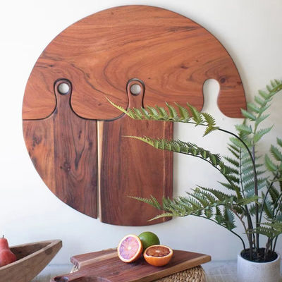 가정 요리를 위해 사용자 지정 모양의 로고 채소 컷 보드