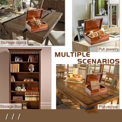 손으로 만든 단단한 아카시아 나무 저장 상자