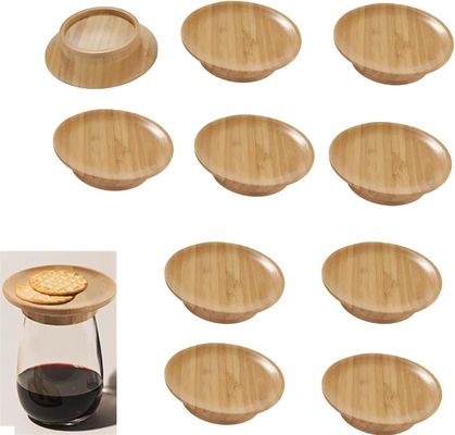 당신의 파티를 돋보이게하십시오 와인 컵 볼 코스터를위한 목조 와인 글래스 토퍼