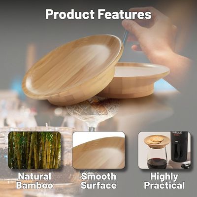 당신의 파티를 돋보이게하십시오 와인 컵 볼 코스터를위한 목조 와인 글래스 토퍼