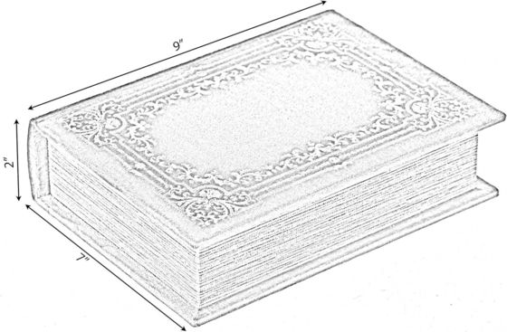 실크 스크린 인쇄 / 태운 손으로 만든 목재 장식 책 모양의 장난감 저장 상자