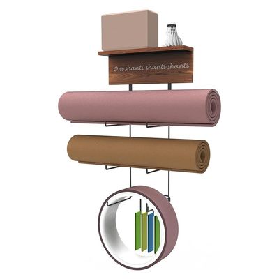 목재 부동 선반 요가 매트 홀더 벽 장착