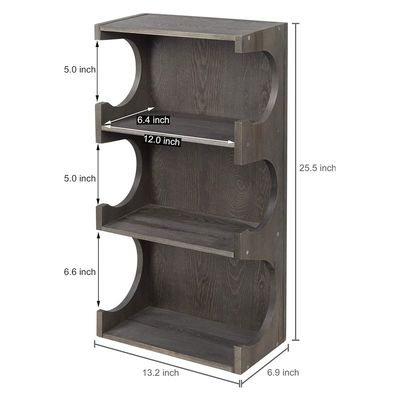 벽에 장착된 3층 폼 롤러 요가 매트 상위 디스플레이 셸프로 매달린 랙