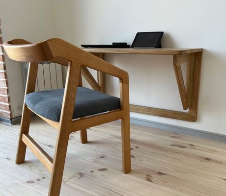 202407 오크 벽 책상 접기 작업 책상 집 사무실 사무실 건물 인쇄 화상