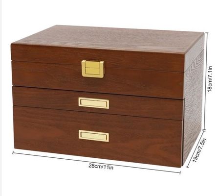 3층 수작업 크리스탈 잠금 보석 조직기 귀걸이 반지 목걸이 시계