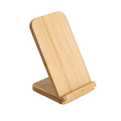 맞춤형 목재 색상 천연 대나무 무선 충전 10W 전화 스탠드