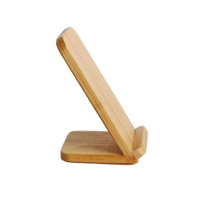 맞춤형 목재 색상 천연 대나무 무선 충전 10W 전화 스탠드